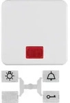 Hager WWW1336PW Wippe 1-fach mit 5 beiliegenden Linsen, WG UP IP44, polarwei&szlig;