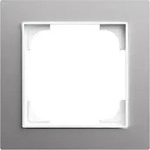 Busch-Jaeger 1721-4073 Abdeckrahmen 1-fach, Busch-art linear, aluminium silber matt