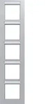 Hager WAD8503TA Rahmen 5-fach waagerecht, Beschriftungsfeld, A.8, titan matt