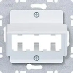 Hager WAF2162WM Zentralplatte f&uuml;r 3 MINI-COM Module, A.x/C.x/S.x/B.x/Q.x/K.x,