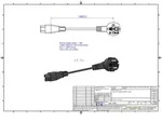 Bachmann 304.1054 Adapterkabel C5-Buchse auf Schutzkontakt-Stecker, 1,0 m, schwarz