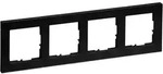 Legrand 765384 SEANO+ 4-fach Rahmen, schwarz lackiert