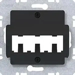 Hager WAF2162BM Zentralplatte f&uuml;r 3 MINI-COM Module, A.x/C.x/S.x/B.x/Q.x/K.x,