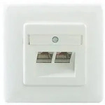 Rutenbeck 136112070 Netzwerkdose Flex UAE-Cat.6A iso-8/8 Up 2-fach