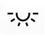 Jung 33LWW Kalotte mit Symbol, lichtundurchl&auml;ssig, alpinwei&szlig;, Symbol Licht