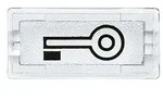 Merten 395769 Symbole, rechteckig, glasklar, Schl&uuml;ssel