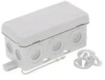 WISKA 10110195 Feuchtraumdose, 1,5mm2, mit Zugentlastungsring, IP55, 400 V, lichtgrau