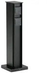 Albert 662106 Steckdosens&auml;ule mit 4 Steckdosen, H&ouml;he 500mm, schwarz