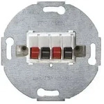 Berker 457309 Stereo-Lautsprecher-Anschlussdose, Modul-Eins&auml;tze, polarwei&szlig; matt