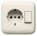 Busch-Jaeger 4310/6 EUJ-212 Schutzkontakt-Steckdose mit Wippschalter, Aus- und