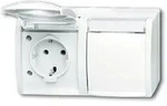 Busch-Jaeger 20/2EWN-54 Steckdose 2-fach waagerecht, Aufputz IP44