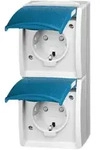 Busch-Jaeger 20-02 EBW-53 Schutzkontakt-Steckdose Safety+, 2-fach, mit erh&ouml;htem
