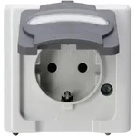 Kopp 103356006 Blue Elec. Schutzkontakt-Steckdose mit Deckel Aufputz IP44