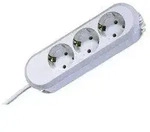 Bachmann 387.271 Tischsteckdose SMART 3x CEE7/3 Strom 3,0m CEE7/7