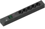 Bachmann 420.0022 Steckdosenleiste CONNECT LINE 5x CEE7/3 1x Schalter 1x &Uuml;SS Strom