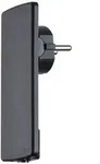 EVOline&reg; 151000000100 Plug flacher Schutzkontakt-Stecker, schwarz, ohne