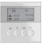 Berker 85741189 Jalousie-Schaltuhr mit Display, S.1/B.3/B.7, polarwei&szlig; gl&auml;nzend