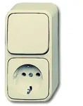 Busch-Jaeger 2601/6/2300EAP Kombination Steckdose / Wippschalter