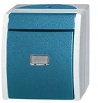 Busch-Jaeger 2621WGL-53 Wipptaster Schlie&szlig;er 1-pol. mit Beleuchtung, IP44