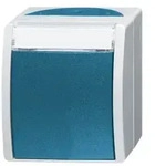 Busch-Jaeger 2601/6WN-53 Schalter mit Beschriftungsfeld, Aufputz IP44