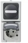 Kopp 130856009 Blue Elec. Schalter/Steckdose senkrecht Aufputz IP44