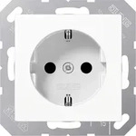 Jung A1520KIWW Schutzkontakt-Steckdose, SAFETY+, Duroplast, Serie AS/A, alpinwei&szlig;