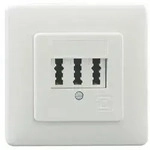 Rutenbeck 10210204 Telefondose TAE 3x6 NFN UP, mit Platte