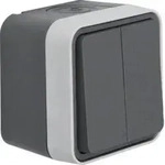 Berker 30753505 Serienschalter AP, W.1, grau/lichtgrau