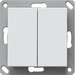 Gira 242203 EnOcean Funk Wandsender 2-fach, System 55, reinwei&szlig; gl&auml;nzend