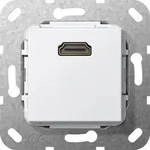Gira 566903 HDMI Kupplung, Einsatz reinwei&szlig; gl&auml;nzend