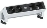 Bachmann 902.411 DESK2, 2 Schutzkontaktsteckdosen, 2 Custom Module leer, Zuleitung