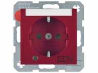 Berker 41101915 Schutzkontakt-Steckdose mit Kontroll-LED, Aufdruck "EDV ",