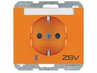 Berker 41107114 Schutzkontakt-Steckdose mit Kontroll-LED, Aufdruck "ZSV ",