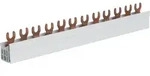 Hager KDN363A Phasenschiene / Kammschiene 3-polig, Gabelanschluss, 10 mm2, 63 A, 12