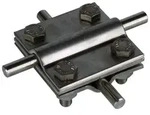 Dehn 319 209 V4A Kreuzst&uuml;ck f&uuml;r Rund -und Flachleiter, Kreuzklemme f&uuml;r Rd/Rd,