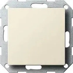 Gira 026801 Blindabdeckung mit Tragring, System 55, cremewei&szlig; gl&auml;nzend