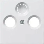 Gira 086903 Abdeckung Koaxial-Antennensteckdose, System 55, reinwei&szlig; gl&auml;nzend