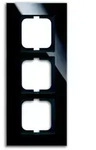 Busch-Jaeger 1723-825 Abdeckrahmen 3-fach, carat, glas schwarz gl&auml;nzend