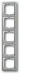 Busch-Jaeger 1725-866K Abdeckrahmen 5-fach, pur edelstahl, edelstahl matt