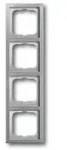 Busch-Jaeger 1724-866K Abdeckrahmen 4-fach, pur edelstahl, edelstahl matt