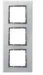 Berker 10136414 Glasrahmen 3-fach, B.7, Glas alu/alu matt lackiert