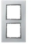 Berker 10126414 Glasrahmen 2-fach, B.7, Glas alu/alu matt lackiert
