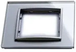 Berker 10116414 Glasrahmen 1-fach, B.7, Glas alu/alu matt lackiert