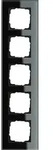 Gira 021505 Abdeckrahmen 5-fach, Gira Esprit, Glas schwarz
