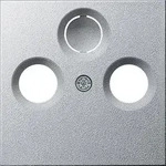 Gira 086926 Abdeckung Koaxial-Antennensteckdose, System 55, Farbe alu