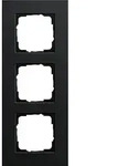 Gira 0213126 Abdeckrahmen 3-fach, Gira Esprit, Aluminium schwarz (eloxiert)