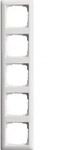 Gira 021504 Abdeckrahmen 5-fach , Standard 55, reinwei&szlig; seidenmatt