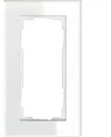Gira 100212 Abdeckrahmen 2-fach ohne Mittelsteg, Gira Esprit, glas wei&szlig;