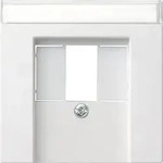 Gira 087603 Abdeckung mit Beschriftungsfeld TAE USB, System 55, reinwei&szlig; gl&auml;nzend