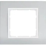 Berker 10113904 Rahmen 1-fach, B.3, Alu/polarwei&szlig; matt, Aluminium eloxiert